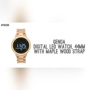 Genoa digital LED wooden watch